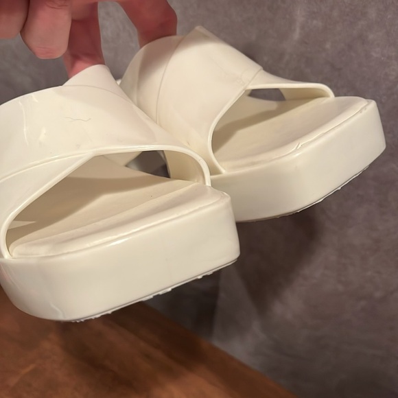 Jeffrey Campbell jelly platform ankle slide sandals size 10 - Picture 4 of 7